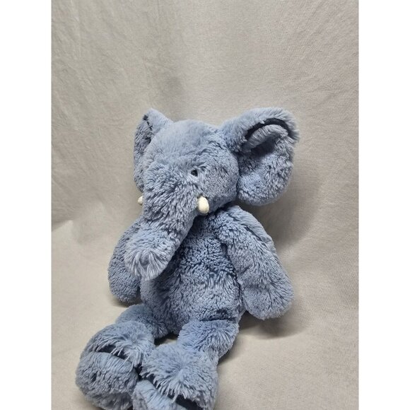 Jellycat Piper Blue Elephant Plush Stuffed Animal Beanbag Toy 12"- Retired - Picture 2 of 7
